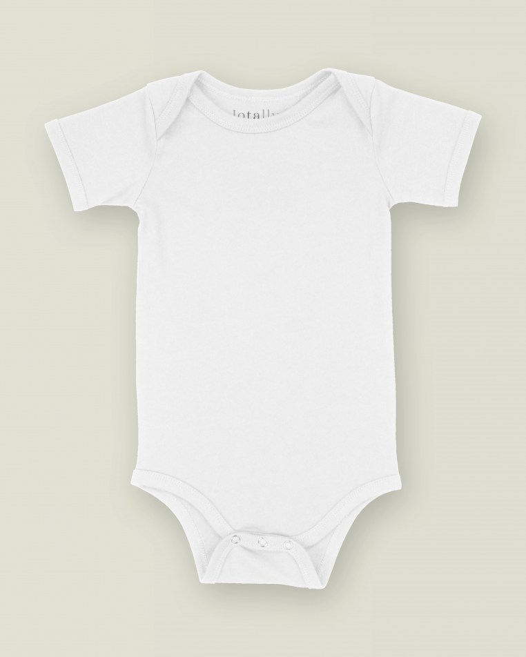 Initial and Script Name Bodysuit White / Black / Rose Gold